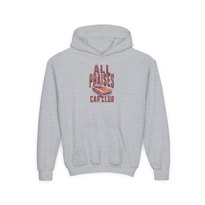 Youth Hoodie — "All Praises" Car Club Graphic Sweatshirt