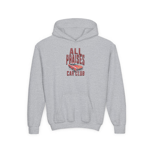 Youth Hoodie — "All Praises" Car Club Graphic Sweatshirt