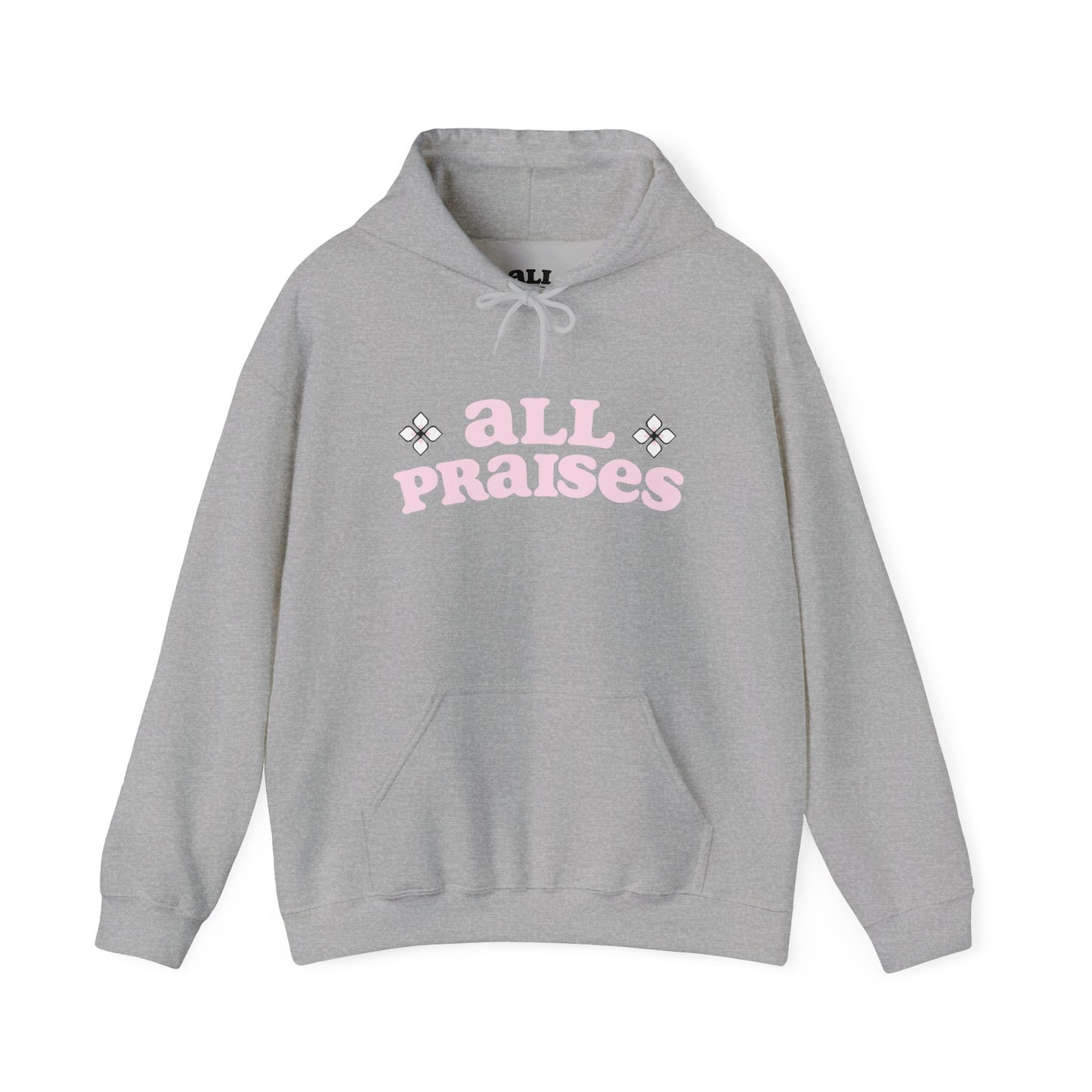 All Praises Hoodie — Pastel Pink Faith Graphic Hooded Sweatshirt