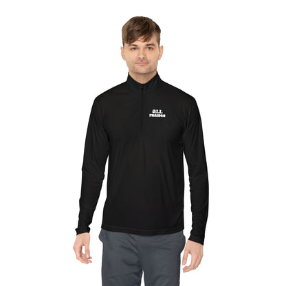 Quarter-Zip Pullover — Minimal 'All In' Logo Performance Pullover