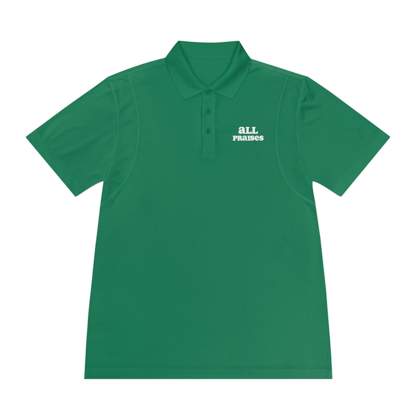 Men's Sport Polo - 'All Praises' Minimal Embroidered Logo