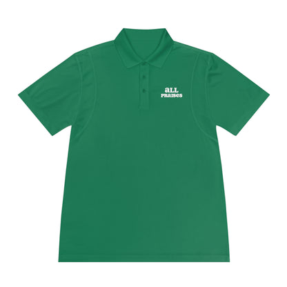 Men's Sport Polo - 'All Praises' Minimal Embroidered Logo