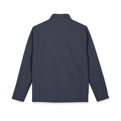 Embroidered Men's Soft Shell Jacket – Minimal Logo Windbreaker