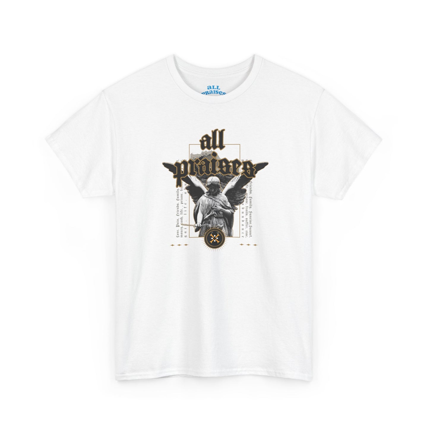 All Praises  Angel Graphic Tee – Vintage Gothic Angel T-shirt