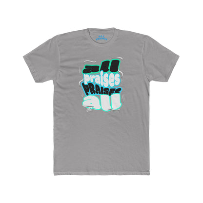 Praises All Graphic Tee — Retro 3D Text Christian T‑Shirt