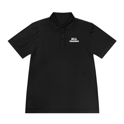 Men's Sport Polo - 'All Praises' Minimal Embroidered Logo