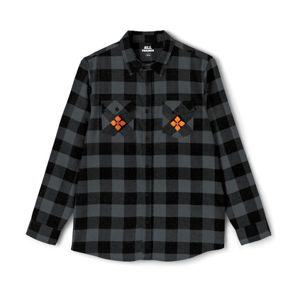 Flannel Shirt — All Praises Orange Crest Back Graphic