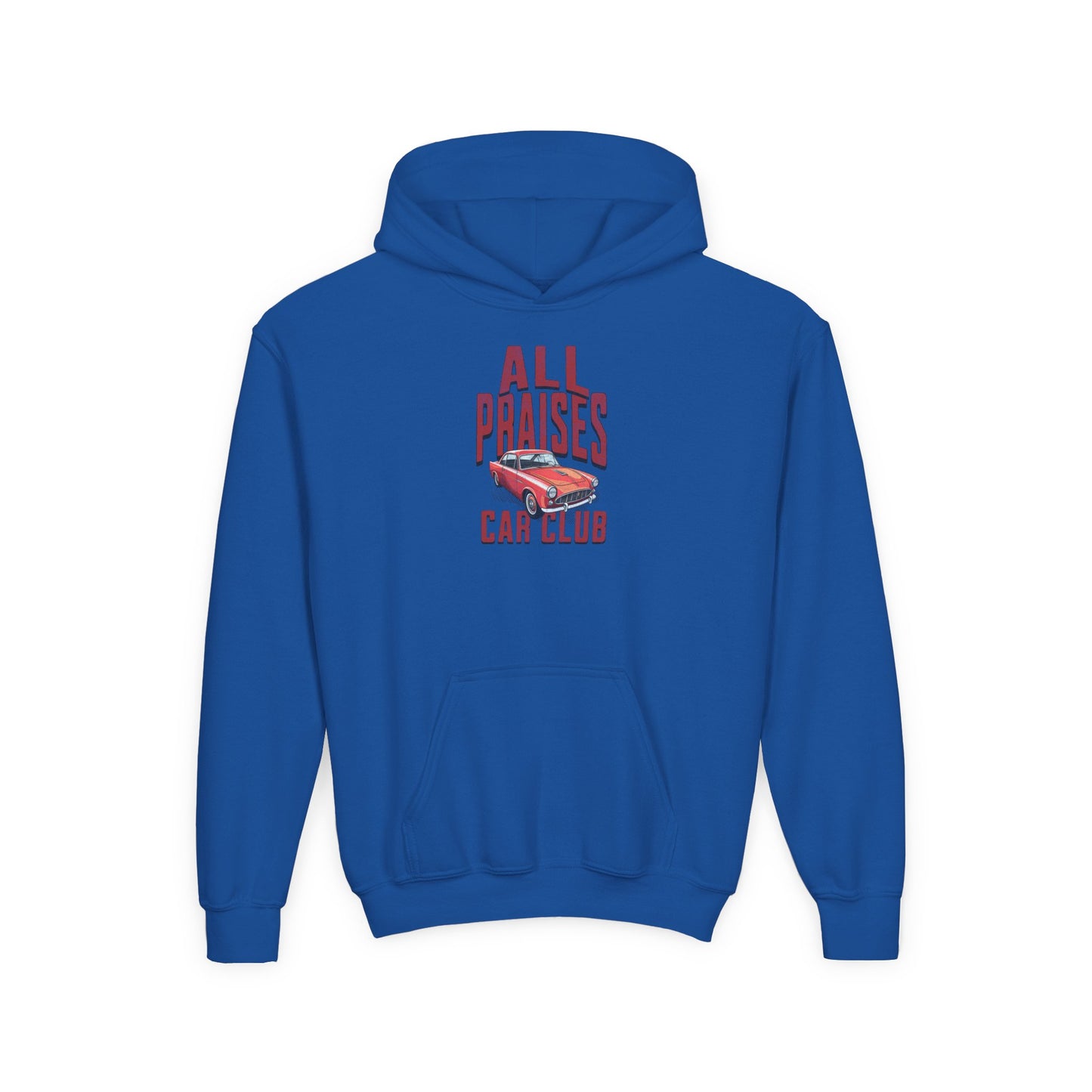 Youth Hoodie — "All Praises" Car Club Graphic Sweatshirt