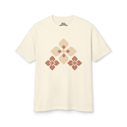 Floral Geometric Tee — 'All Praises' Cotton Graphic T-Shirt