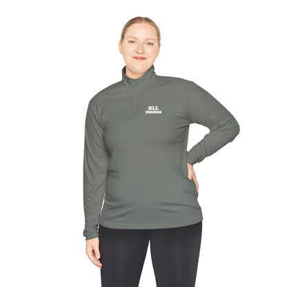 Quarter-Zip Pullover — Minimal 'All In' Logo Performance Pullover