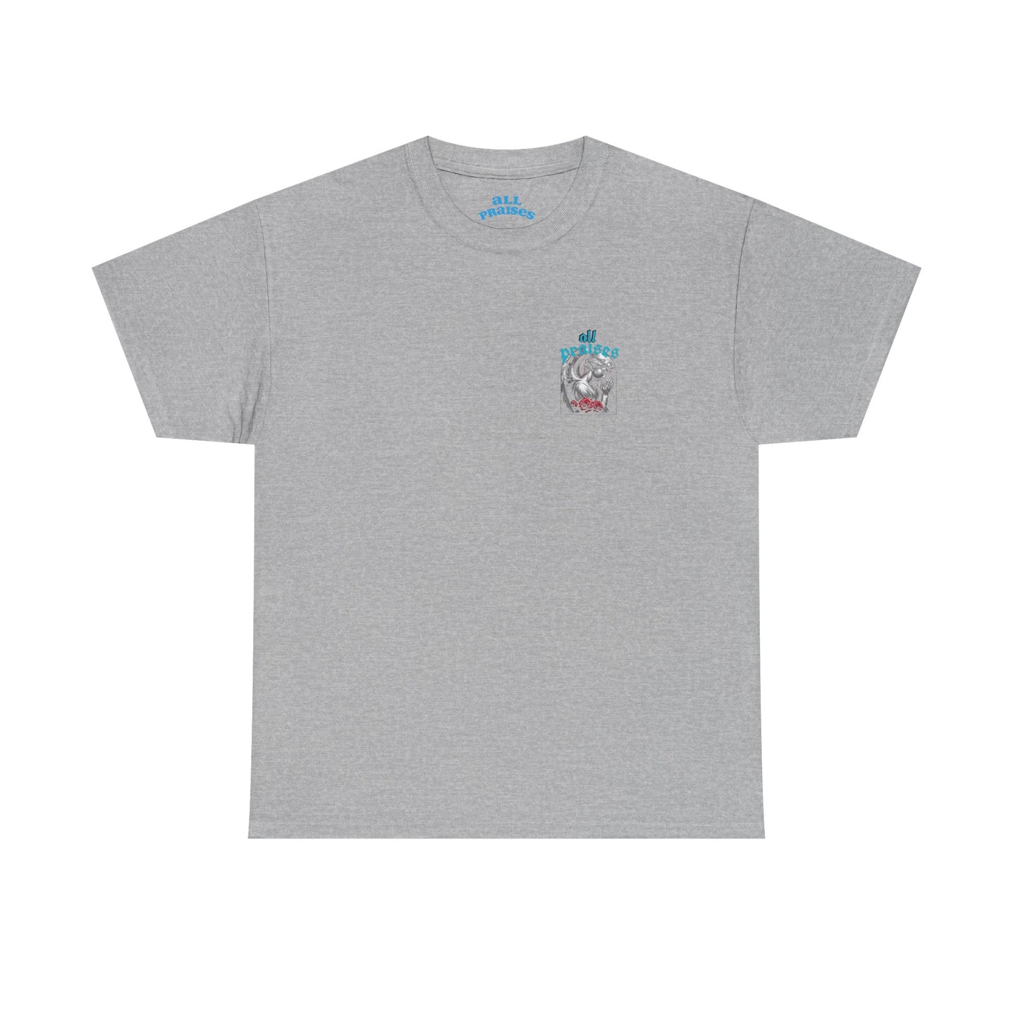 All Prayers Graphic Tee — Angel Illustration Faith Shirt