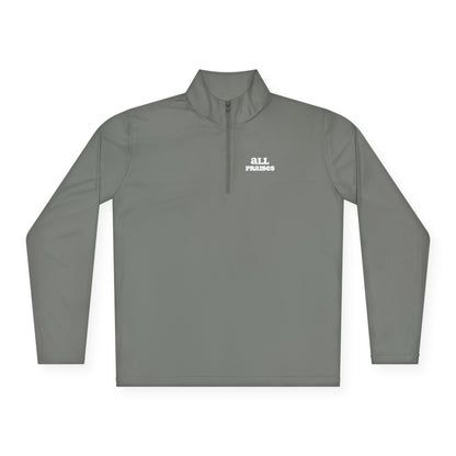 Quarter-Zip Pullover — Minimal 'All In' Logo Performance Pullover
