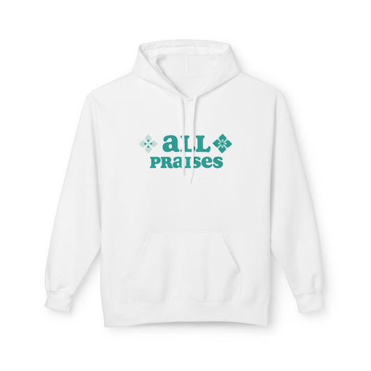 All Praises Hoodie — Retro " Living Abundantly " Graphic Pullover