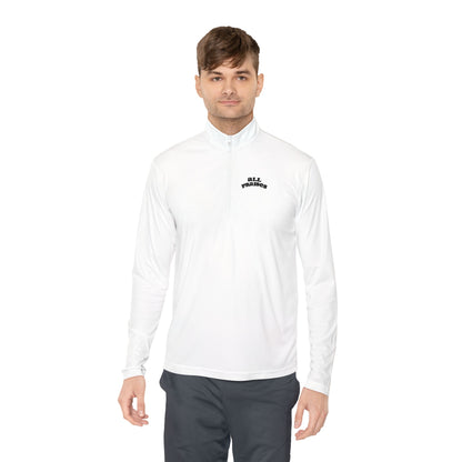 Quarter-Zip Pullover — Minimal 'All Teachers' Chest Logo, Lightweight School Staff Pullover