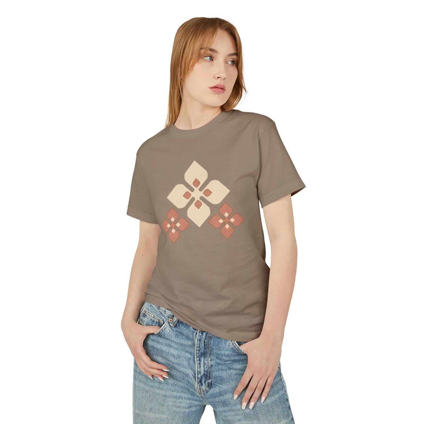 Floral Geometric Tee — 'All Praises' Cotton Graphic T-Shirt