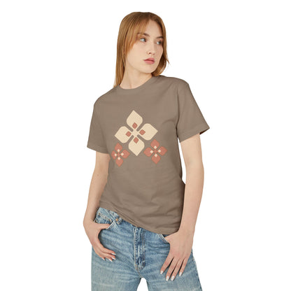 Floral Geometric Tee — 'All Praises' Cotton Graphic T-Shirt