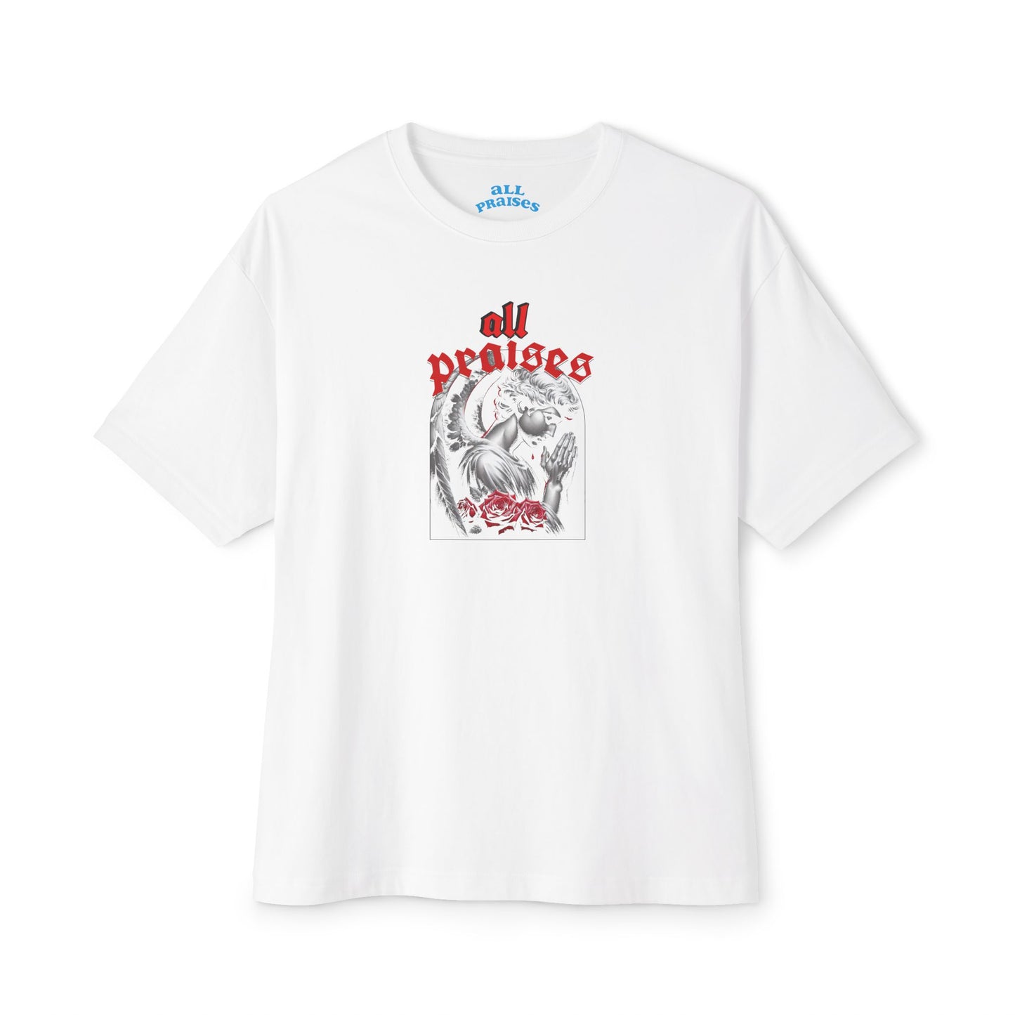 All Praises Tee — Gothic Prayer Graphic T-Shirt