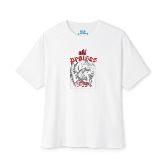 All Praises Tee — Gothic Prayer Graphic T-Shirt