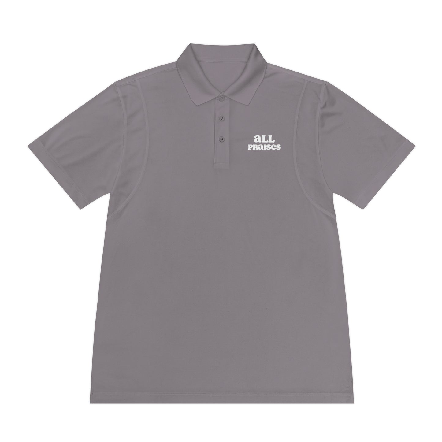 Men's Sport Polo - 'All Praises' Minimal Embroidered Logo