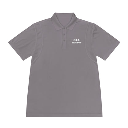 Men's Sport Polo - 'All Praises' Minimal Embroidered Logo