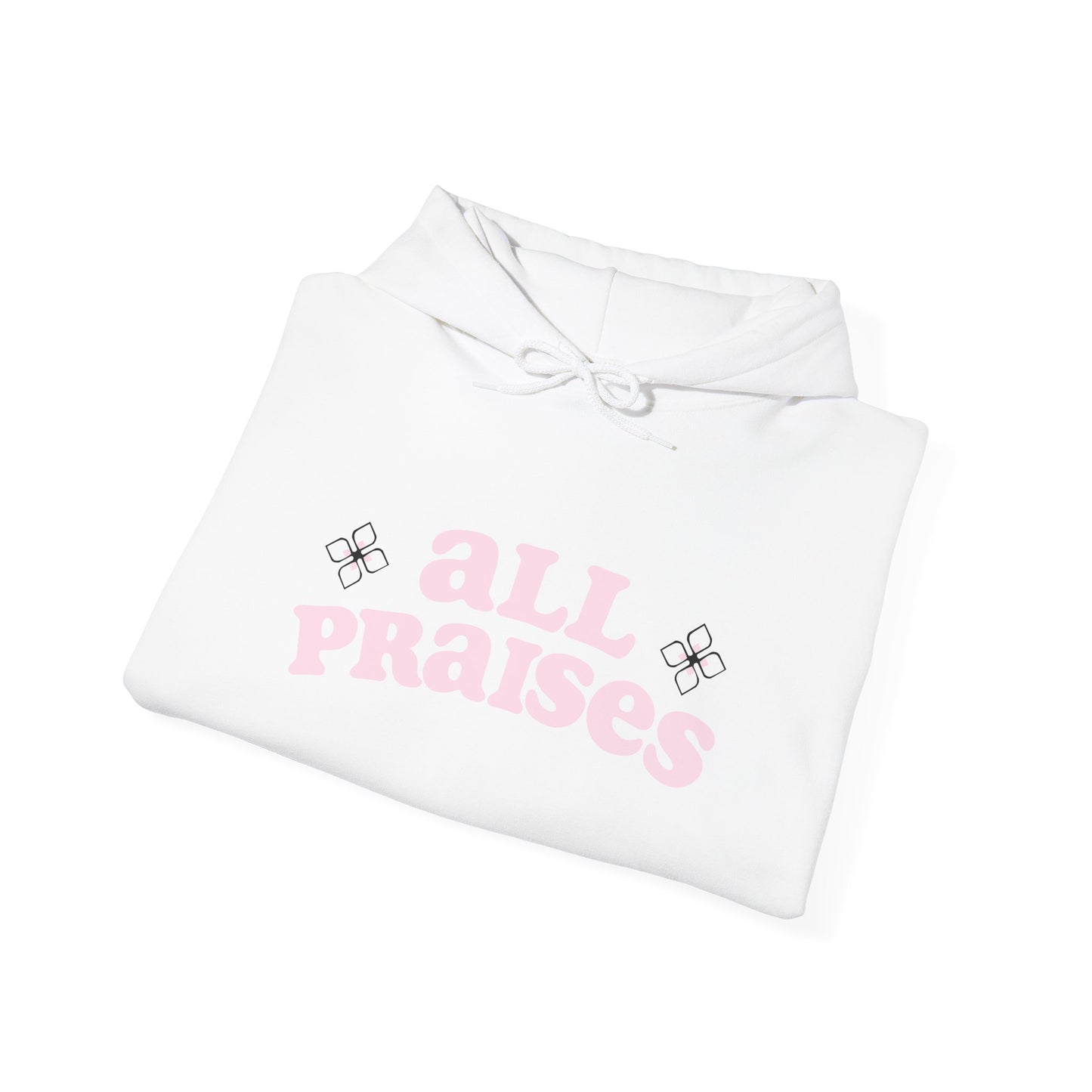 All Praises Hoodie — Pastel Pink Faith Graphic Hooded Sweatshirt