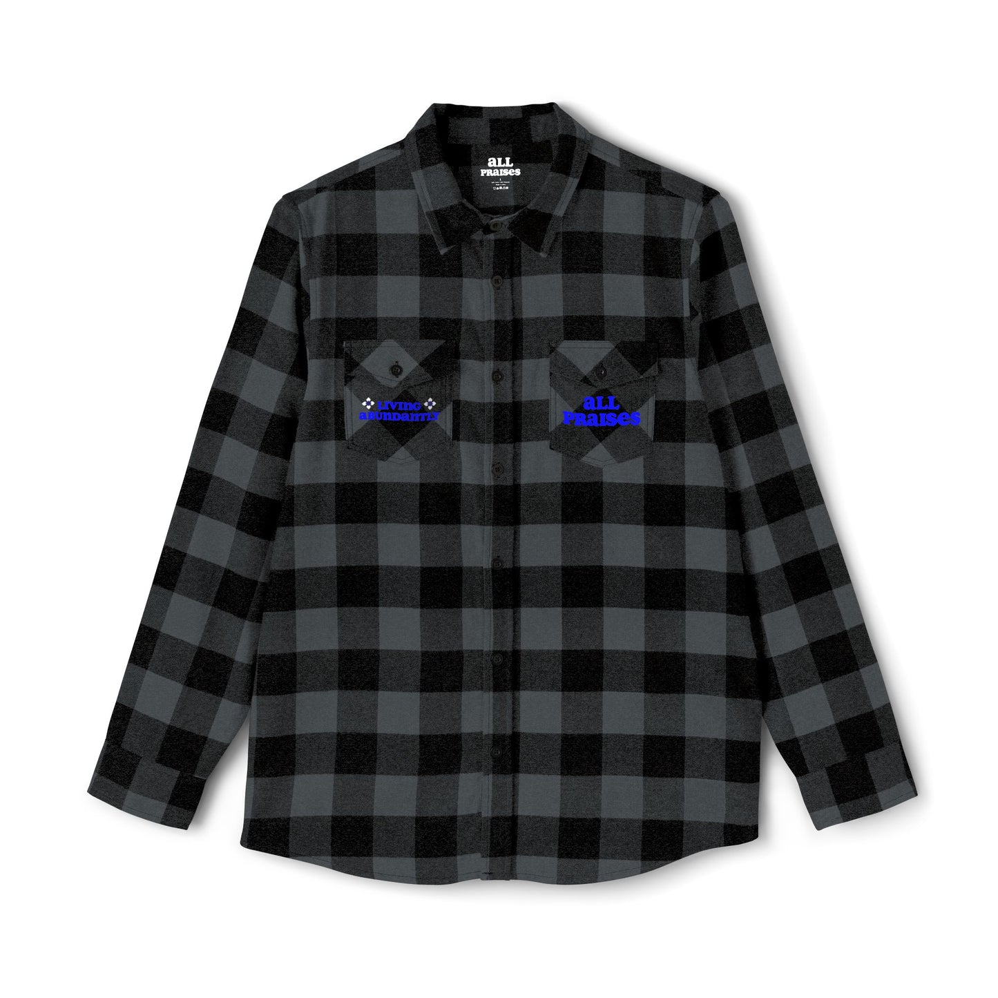 Outdoor Plaid Flannel Shirt with Geometric Crest