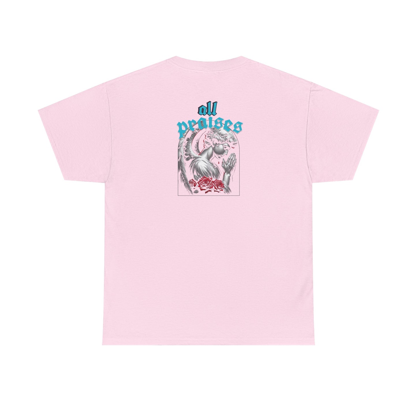 All Prayers Graphic Tee — Angel Illustration Faith Shirt