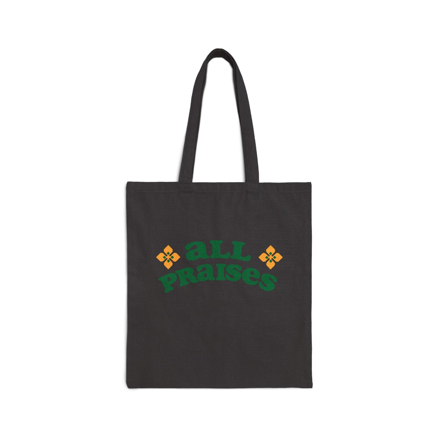 Canvas Tote Bag — “All Praises” Floral Graphic Eco Shopper