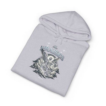 All Praises Angel Graphic Hoodie — Vintage Angel Prayer Pullover