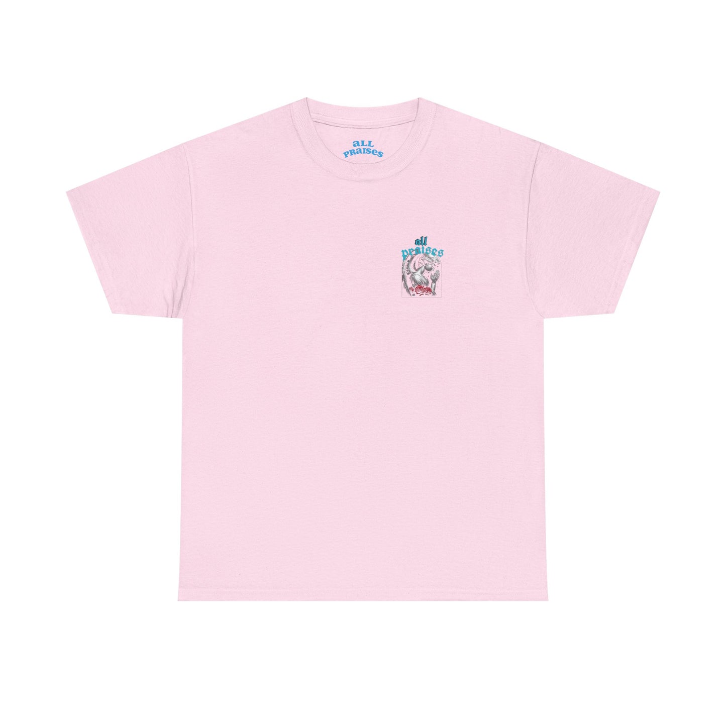 All Prayers Graphic Tee — Angel Illustration Faith Shirt