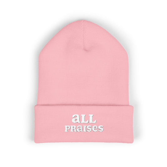 All Praises Embroidered Cuffed Beanie
