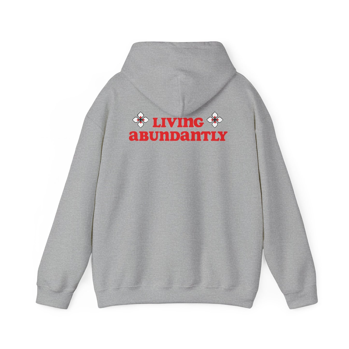 All Praises " Living Abundantly"  Heavy Blend™ Hooded Sweatshirt