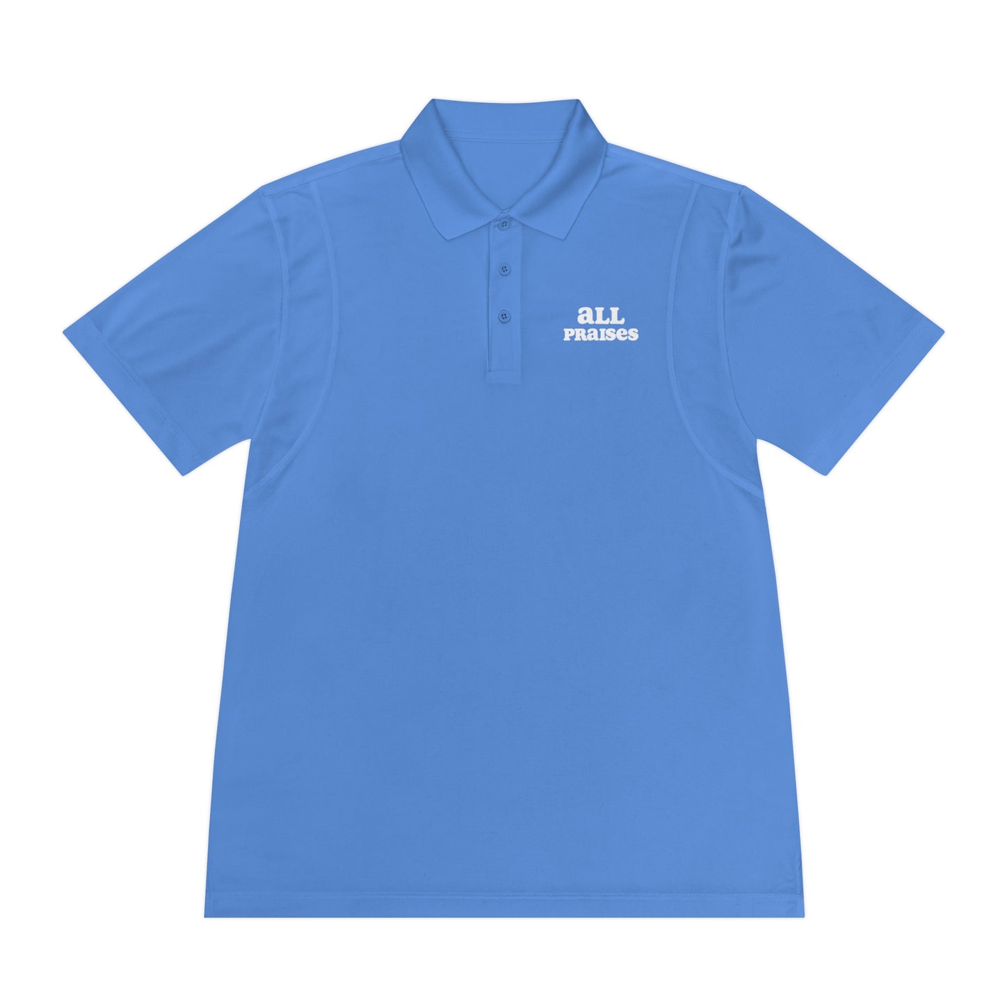 Men's Sport Polo - 'All Praises' Minimal Embroidered Logo