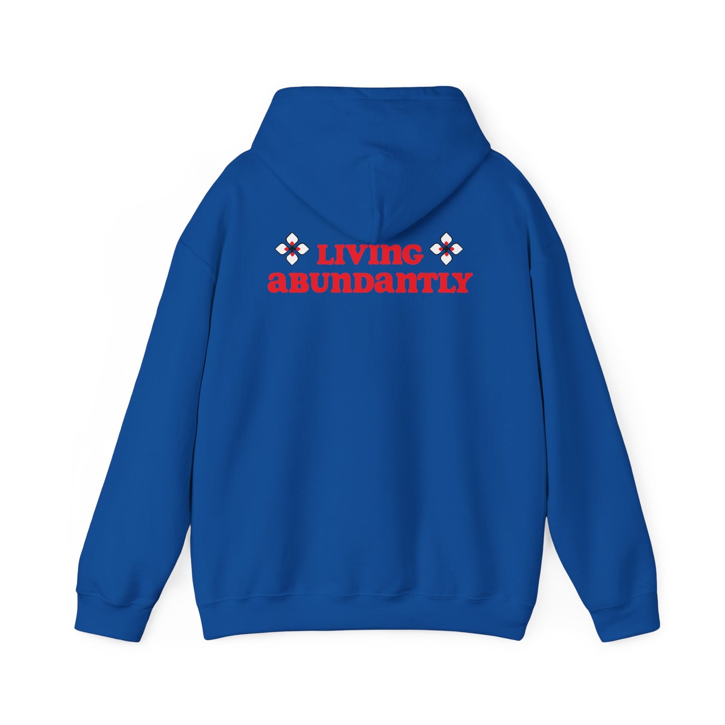 All Praises " Living Abundantly"  Heavy Blend™ Hooded Sweatshirt