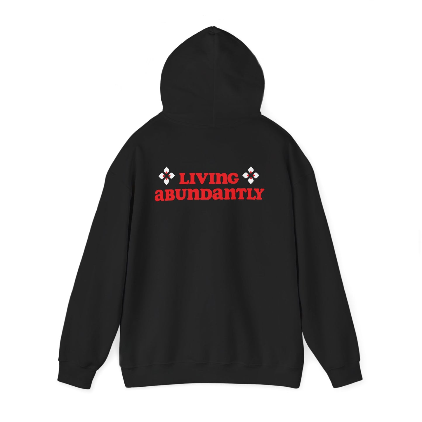 All Praises " Living Abundantly"  Heavy Blend™ Hooded Sweatshirt