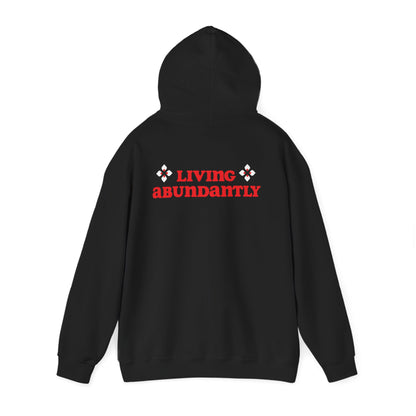 All Praises " Living Abundantly"  Heavy Blend™ Hooded Sweatshirt