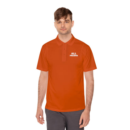 Men's Sport Polo - 'All Praises' Minimal Embroidered Logo
