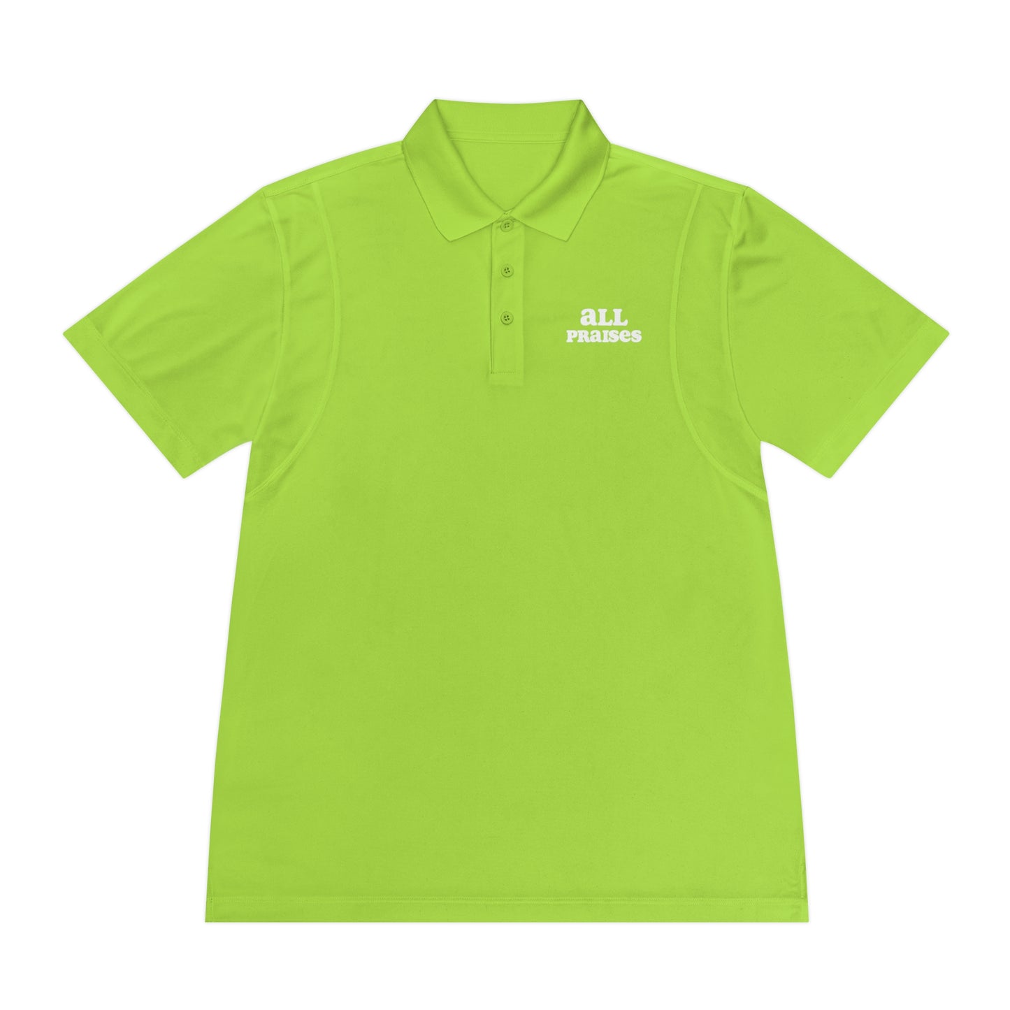 Men's Sport Polo - 'All Praises' Minimal Embroidered Logo