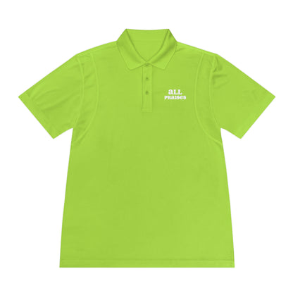 Men's Sport Polo - 'All Praises' Minimal Embroidered Logo