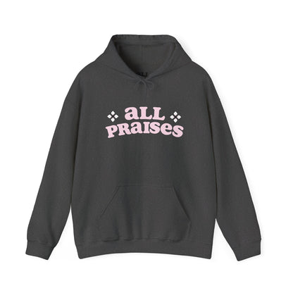 All Praises Hoodie — Pastel Pink Faith Graphic Hooded Sweatshirt