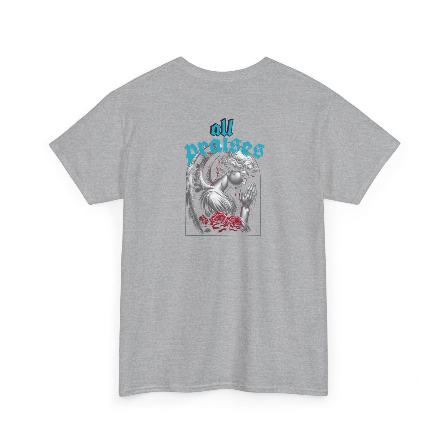 All Prayers Graphic Tee — Angel Illustration Faith Shirt