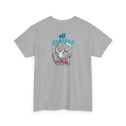 All Prayers Graphic Tee — Angel Illustration Faith Shirt