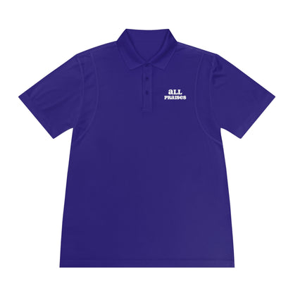 Men's Sport Polo - 'All Praises' Minimal Embroidered Logo