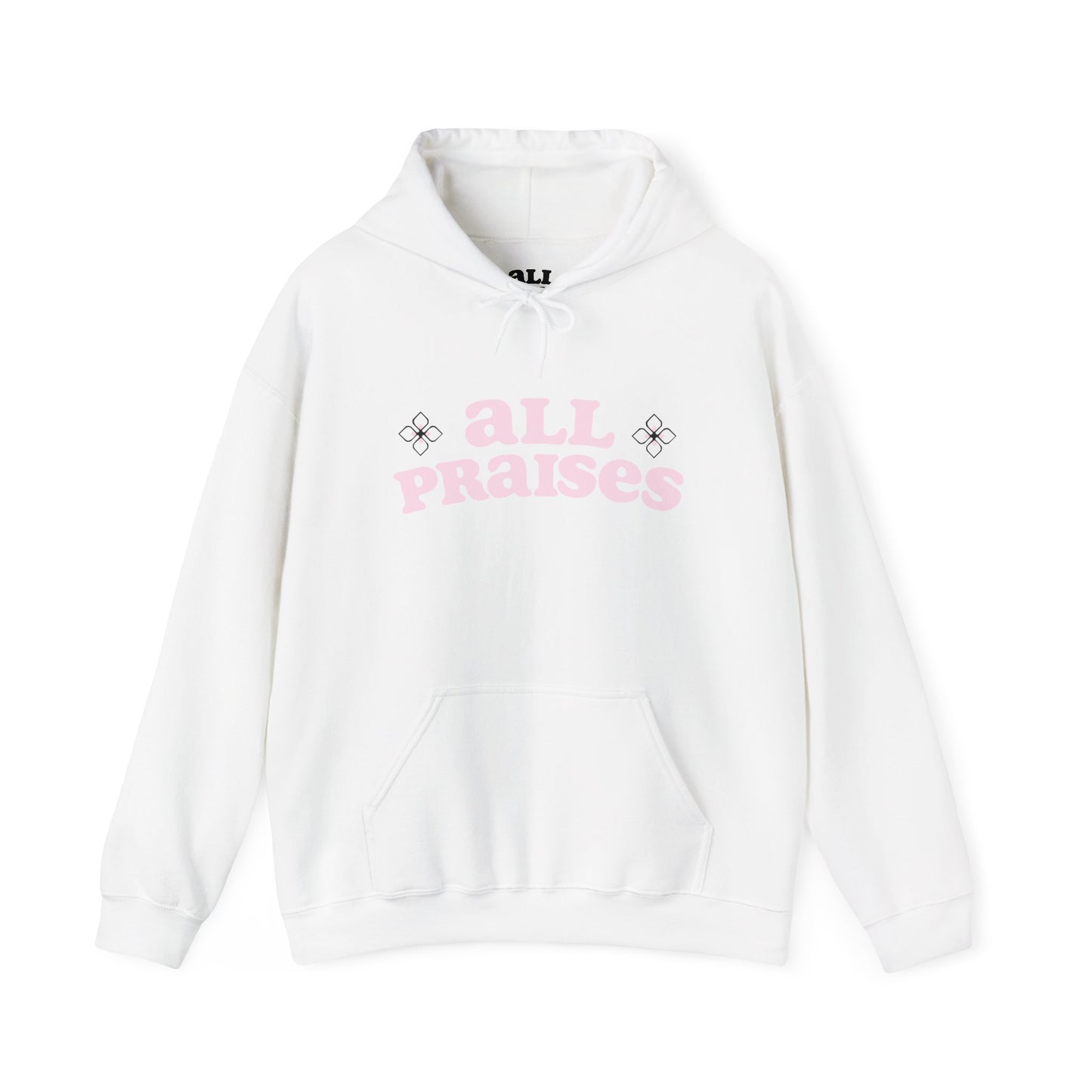 All Praises Hoodie — Pastel Pink Faith Graphic Hooded Sweatshirt
