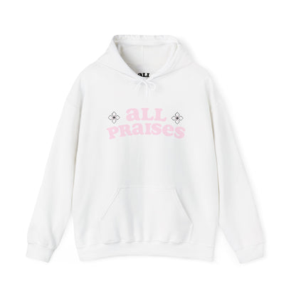 All Praises Hoodie — Pastel Pink Faith Graphic Hooded Sweatshirt