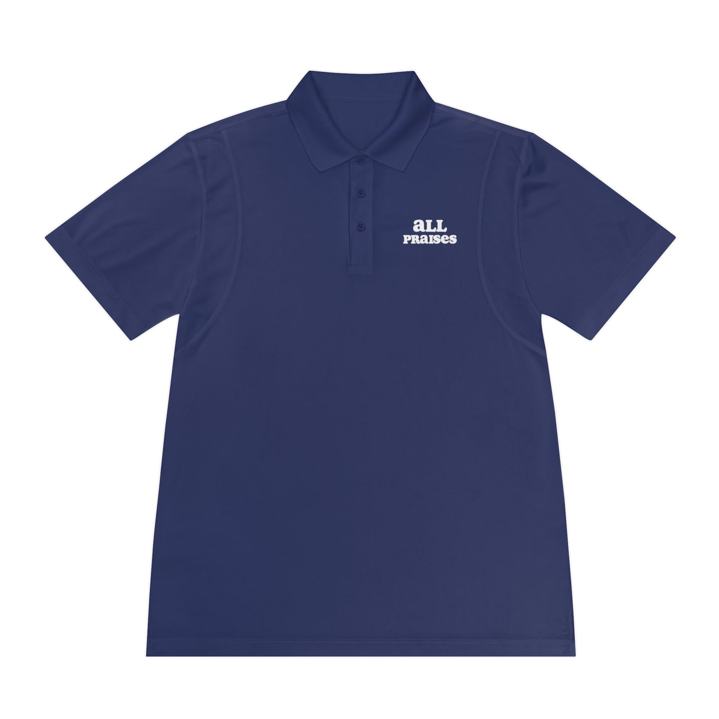 Men's Sport Polo - 'All Praises' Minimal Embroidered Logo
