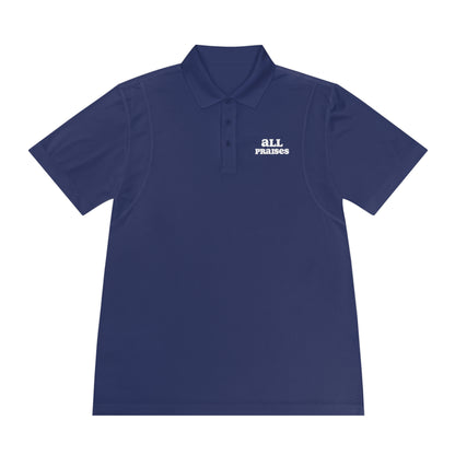 Men's Sport Polo - 'All Praises' Minimal Embroidered Logo