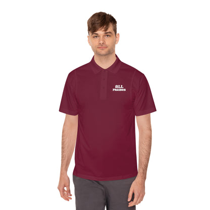 Men's Sport Polo - 'All Praises' Minimal Embroidered Logo