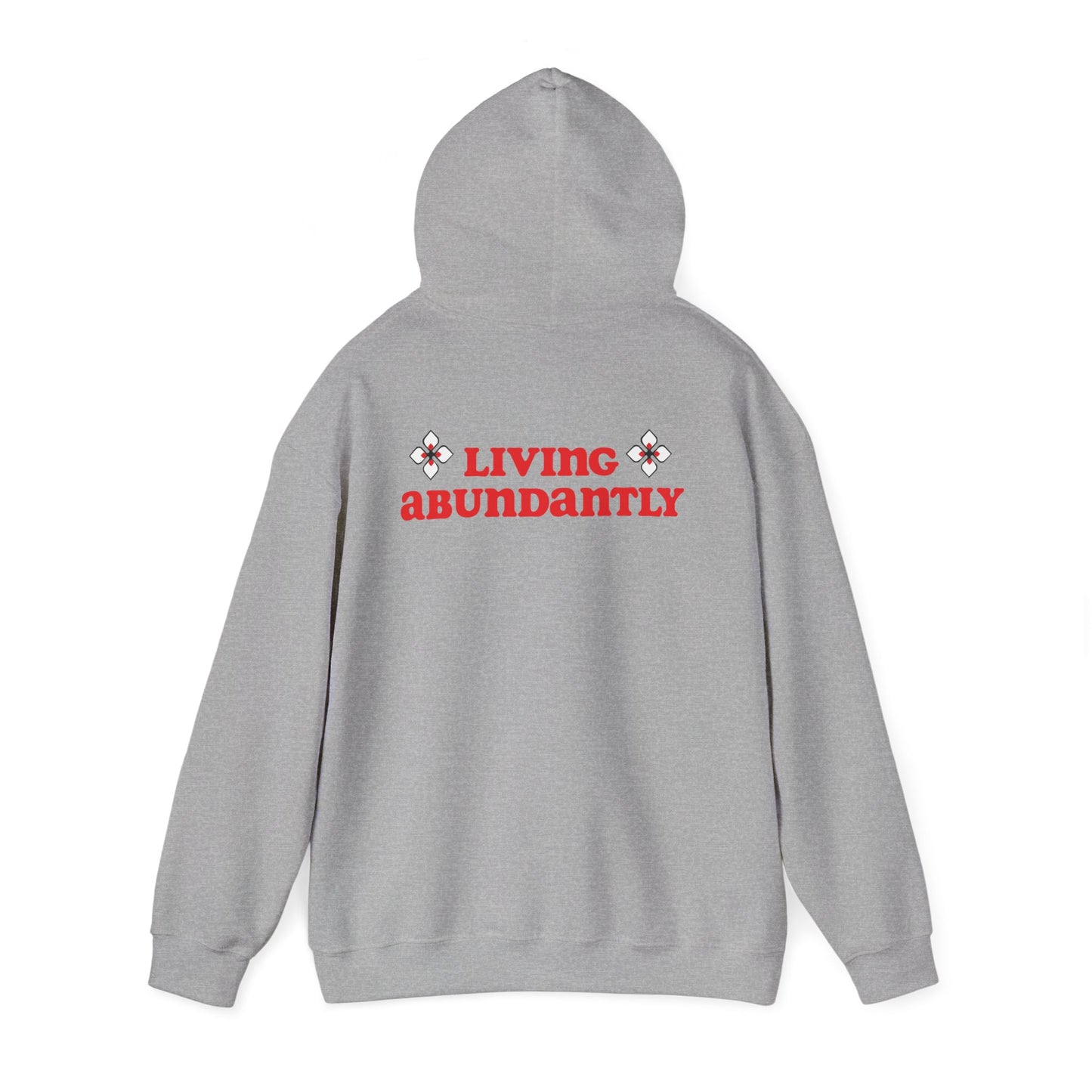 All Praises " Living Abundantly"  Heavy Blend™ Hooded Sweatshirt