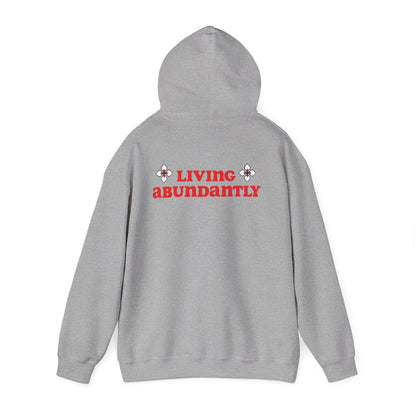 All Praises " Living Abundantly"  Heavy Blend™ Hooded Sweatshirt